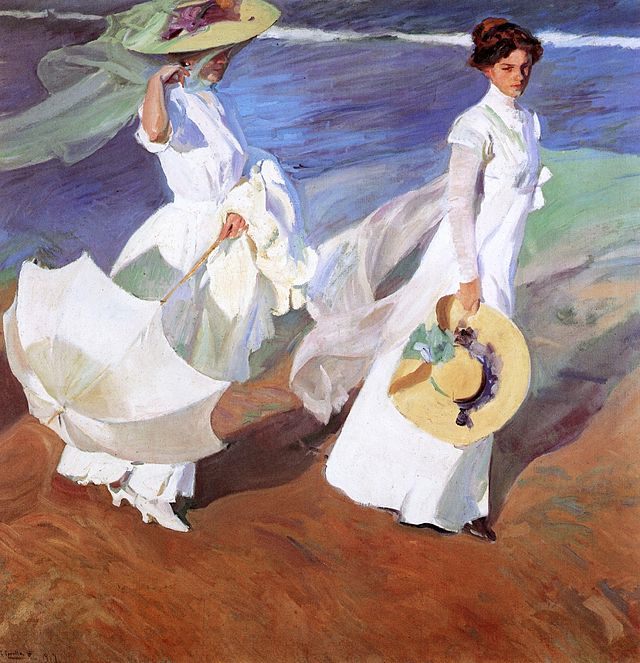 Paseo en la playa de Joaquín Sorolla