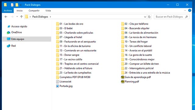 pack dialogos spanish contents